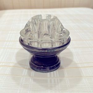 Vintage French Michel Dartois Paris silver plated + glass mini vase